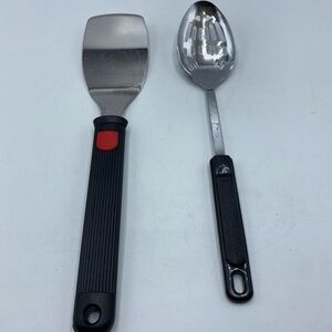 Vintage Ekco Stainless Steel Flexible Spatula Turner  Thin Metal & Serve Spoon